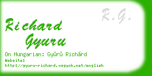 richard gyuru business card